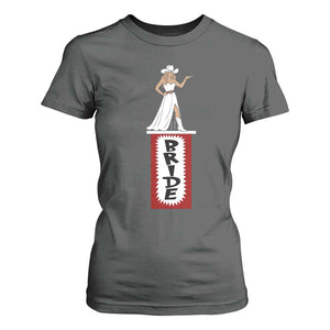 Bride Cowgirl T Shirt For Women Western Rodeo Bachelorette Party Wedding TS10 Dark Heather Print Your Wear