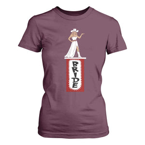 Bride Cowgirl T Shirt For Women Western Rodeo Bachelorette Party Wedding TS10 Maroon Print Your Wear