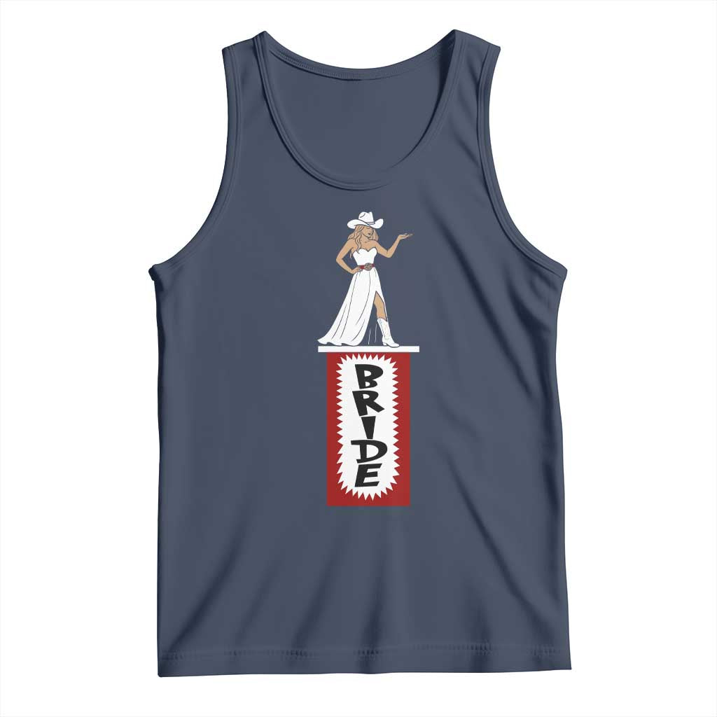 Bride Cowgirl Tank Top Western Rodeo Bachelorette Party Wedding TS10 Navy Print Your Wear