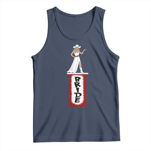 Bride Cowgirl Tank Top Western Rodeo Bachelorette Party Wedding TS10 Navy Print Your Wear