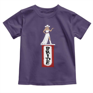 Bride Cowgirl Toddler T Shirt Western Rodeo Bachelorette Party Wedding TS10 Purple Print Your Wear