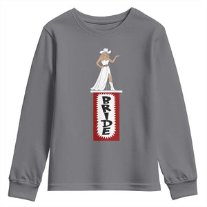 Bride Cowgirl Youth Sweatshirt Western Rodeo Bachelorette Party Wedding TS10 Charcoal Print Your Wear