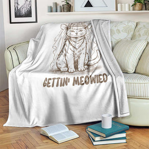 Cowgirl Bride Cat Throw Blanket Vintage Cow Cat Rodeo Bachelorette TS10 Print Your Wear