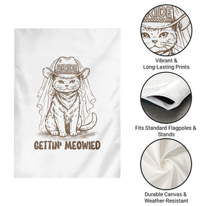 Cowgirl Bride Cat Garden Flag Vintage Cow Cat Rodeo Bachelorette TS10 Print Your Wear