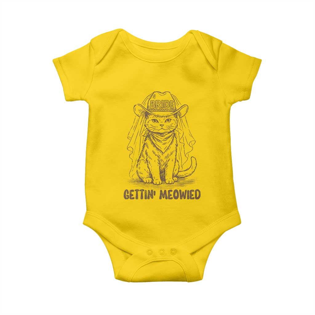 Cowgirl Bride Cat Baby Onesie Vintage Cow Cat Rodeo Bachelorette TS10 Daisy Print Your Wear