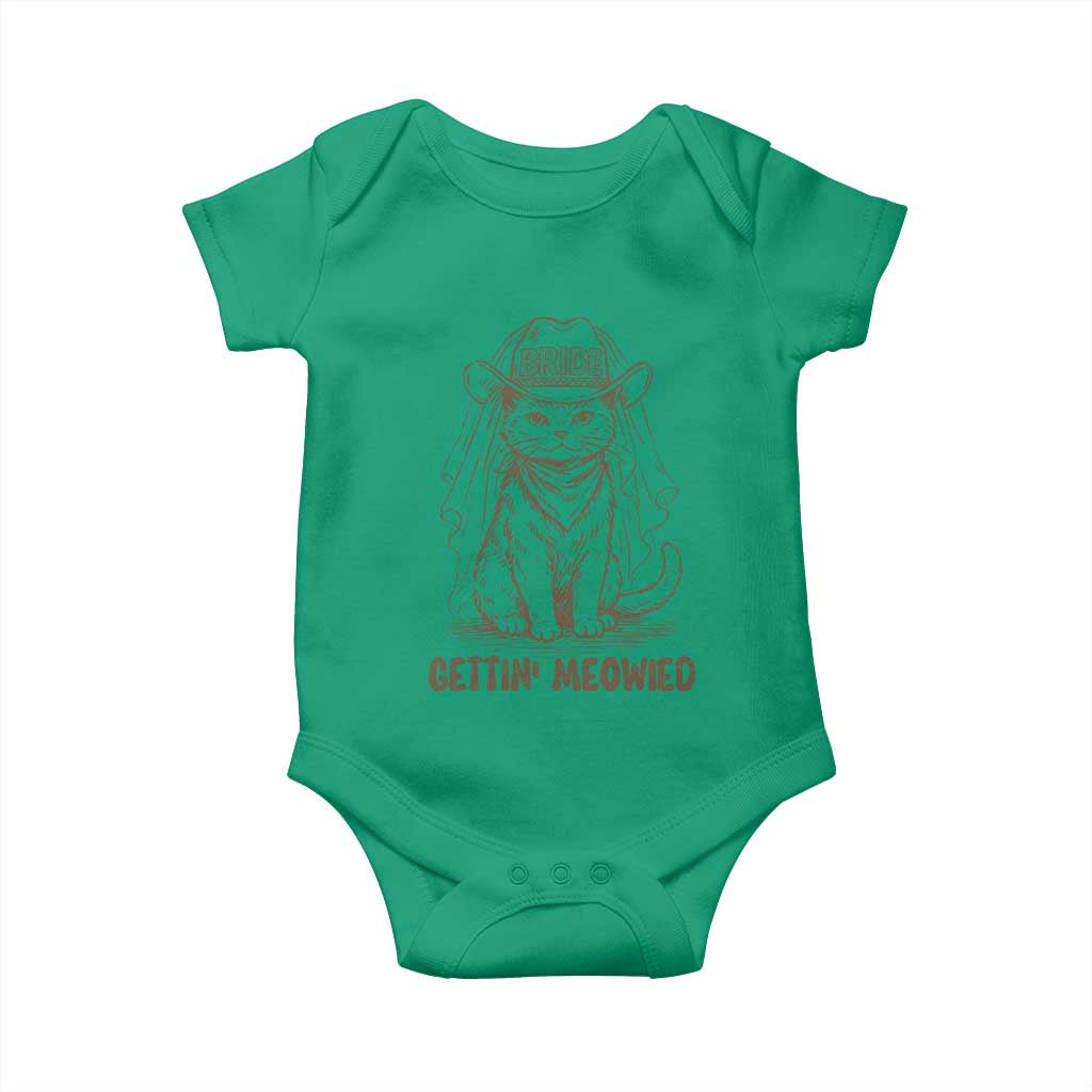 Cowgirl Bride Cat Baby Onesie Vintage Cow Cat Rodeo Bachelorette TS10 Irish Green Print Your Wear