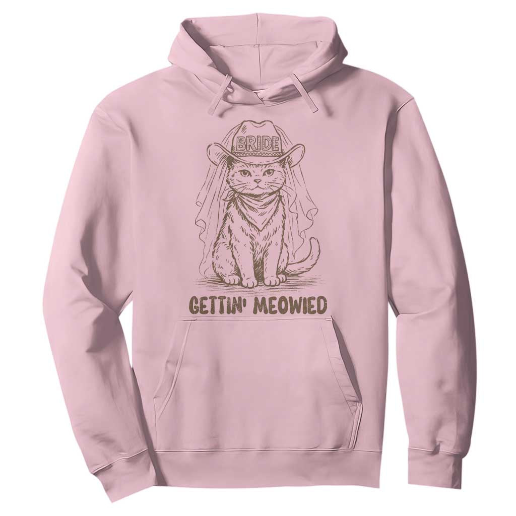 Cowgirl Bride Cat Hoodie Vintage Cow Cat Rodeo Bachelorette TS10 Light Pink Print Your Wear