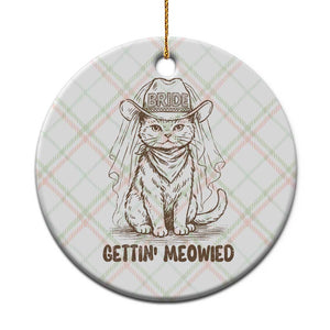 Cowgirl Bride Cat Ceramic Ornament Vintage Cow Cat Rodeo Bachelorette TS10 1pc Christmas Plaid Print Your Wear