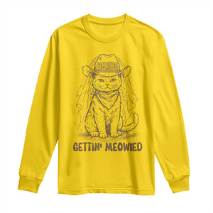 Cowgirl Bride Cat Long Sleeve Shirt Vintage Cow Cat Rodeo Bachelorette TS10 Daisy Print Your Wear