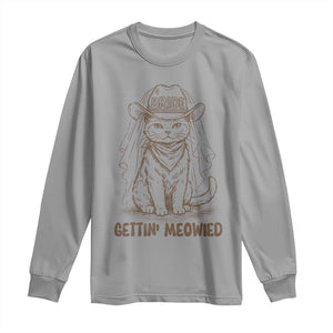 Cowgirl Bride Cat Long Sleeve Shirt Vintage Cow Cat Rodeo Bachelorette TS10 Sport Gray Print Your Wear