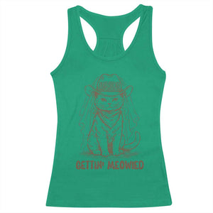 Cowgirl Bride Cat Racerback Tank Top Vintage Cow Cat Rodeo Bachelorette TS10 Irish Green Print Your Wear