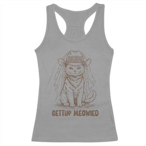 Cowgirl Bride Cat Racerback Tank Top Vintage Cow Cat Rodeo Bachelorette TS10 Sport Gray Print Your Wear