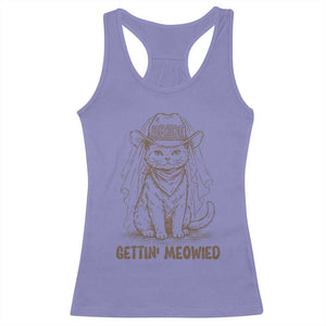 Cowgirl Bride Cat Racerback Tank Top Vintage Cow Cat Rodeo Bachelorette TS10 Violet Print Your Wear