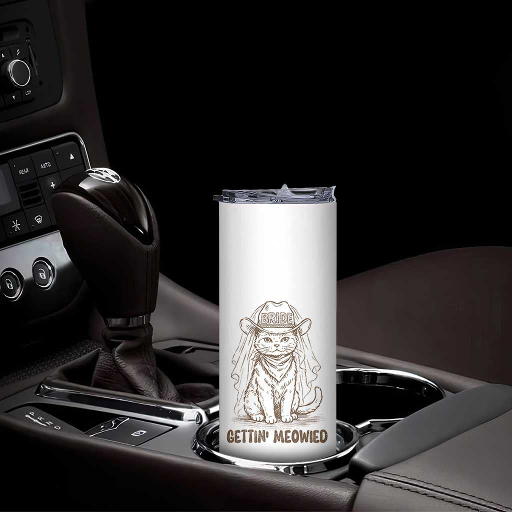 Cowgirl Bride Cat Skinny Tumbler Vintage Cow Cat Rodeo Bachelorette TS10 Print Your Wear