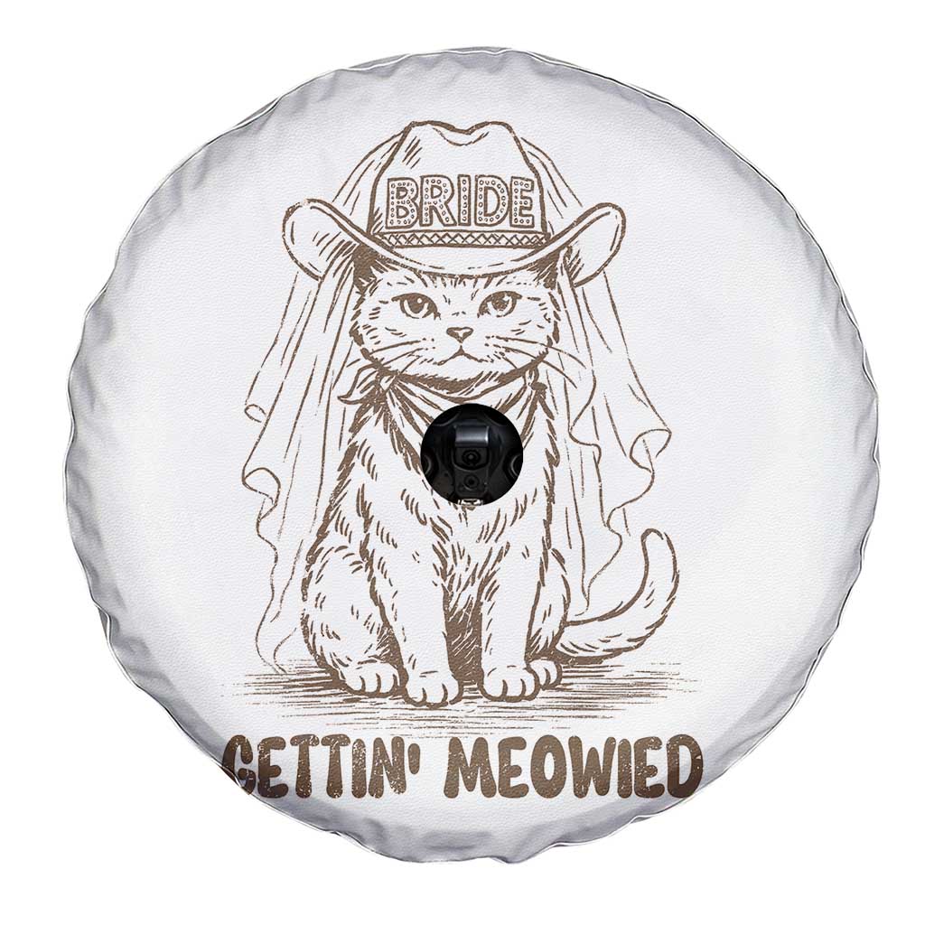 Cowgirl Bride Cat Spare Tire Cover Vintage Cow Cat Rodeo Bachelorette TS10 Print Your Wear
