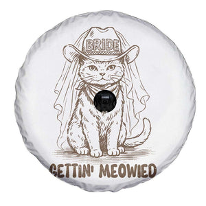 Cowgirl Bride Cat Spare Tire Cover Vintage Cow Cat Rodeo Bachelorette TS10 Print Your Wear