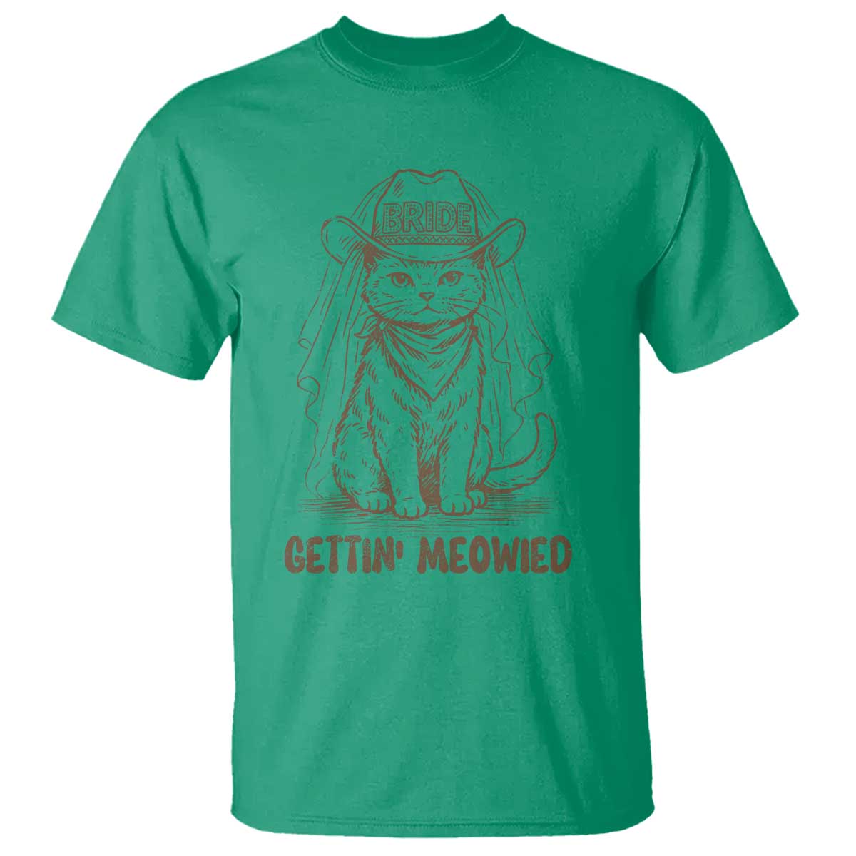 Cowgirl Bride Cat T Shirt Vintage Cow Cat Rodeo Bachelorette TS10 Irish Green Print Your Wear