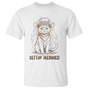 Cowgirl Bride Cat T Shirt Vintage Cow Cat Rodeo Bachelorette TS10 White Print Your Wear