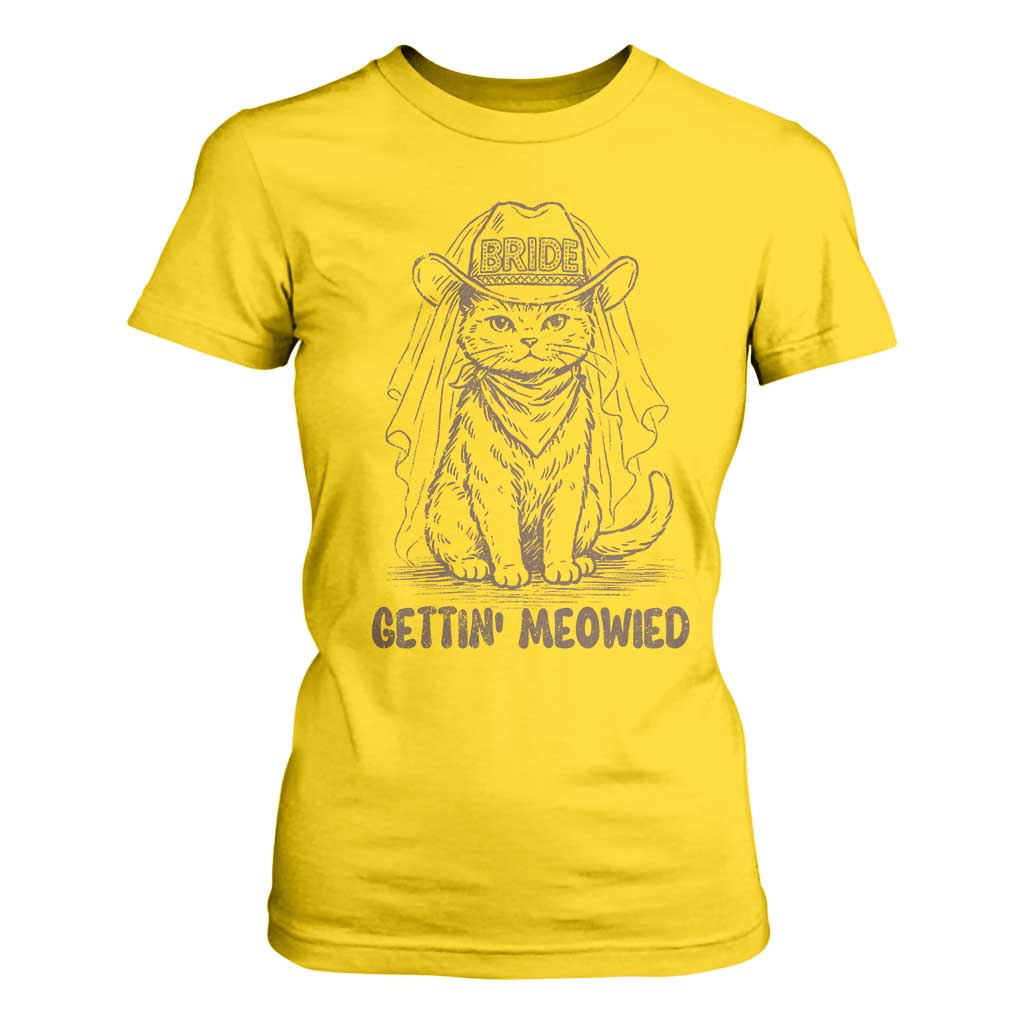 Cowgirl Bride Cat T Shirt For Women Vintage Cow Cat Rodeo Bachelorette TS10 Daisy Print Your Wear