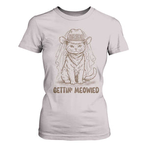 Cowgirl Bride Cat T Shirt For Women Vintage Cow Cat Rodeo Bachelorette TS10 Ice Gray Print Your Wear
