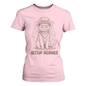 Cowgirl Bride Cat T Shirt For Women Vintage Cow Cat Rodeo Bachelorette TS10 Light Pink Print Your Wear