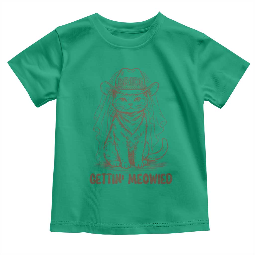 Cowgirl Bride Cat Toddler T Shirt Vintage Cow Cat Rodeo Bachelorette TS10 Irish Green Print Your Wear