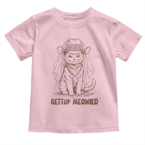 Cowgirl Bride Cat Toddler T Shirt Vintage Cow Cat Rodeo Bachelorette TS10 Light Pink Print Your Wear