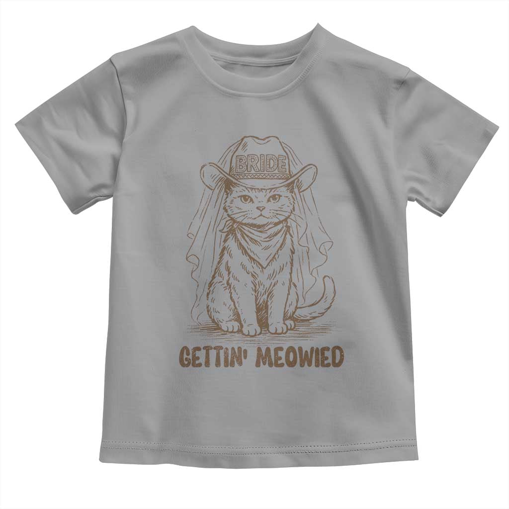 Cowgirl Bride Cat Toddler T Shirt Vintage Cow Cat Rodeo Bachelorette TS10 Sport Gray Print Your Wear