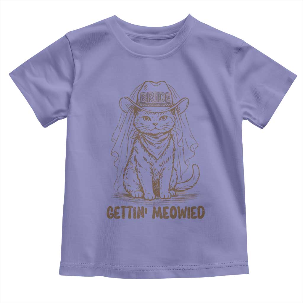 Cowgirl Bride Cat Toddler T Shirt Vintage Cow Cat Rodeo Bachelorette TS10 Violet Print Your Wear