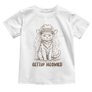 Cowgirl Bride Cat Toddler T Shirt Vintage Cow Cat Rodeo Bachelorette TS10 White Print Your Wear