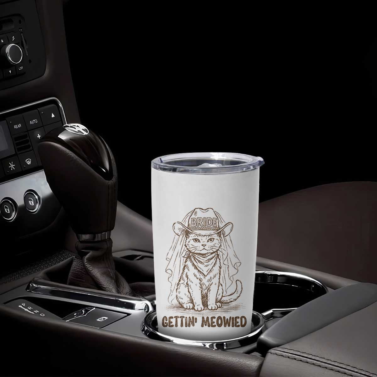Cowgirl Bride Cat Tumbler Cup Vintage Cow Cat Rodeo Bachelorette TS10 Print Your Wear