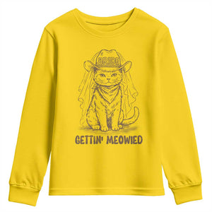 Cowgirl Bride Cat Youth Sweatshirt Vintage Cow Cat Rodeo Bachelorette TS10 Daisy Print Your Wear