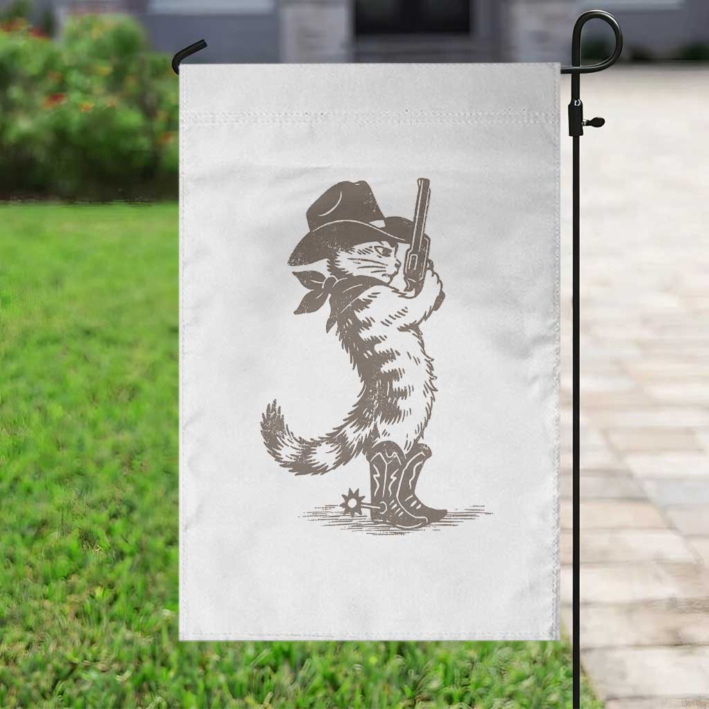 Vintage Cowboy Cat Garden Flag Retro 90s Western Country Rodeo Kitten Cowgirl TS10 Print Your Wear
