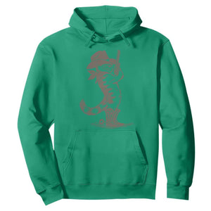 Vintage Cowboy Cat Hoodie Retro 90s Western Country Rodeo Kitten Cowgirl TS10 Irish Green Print Your Wear