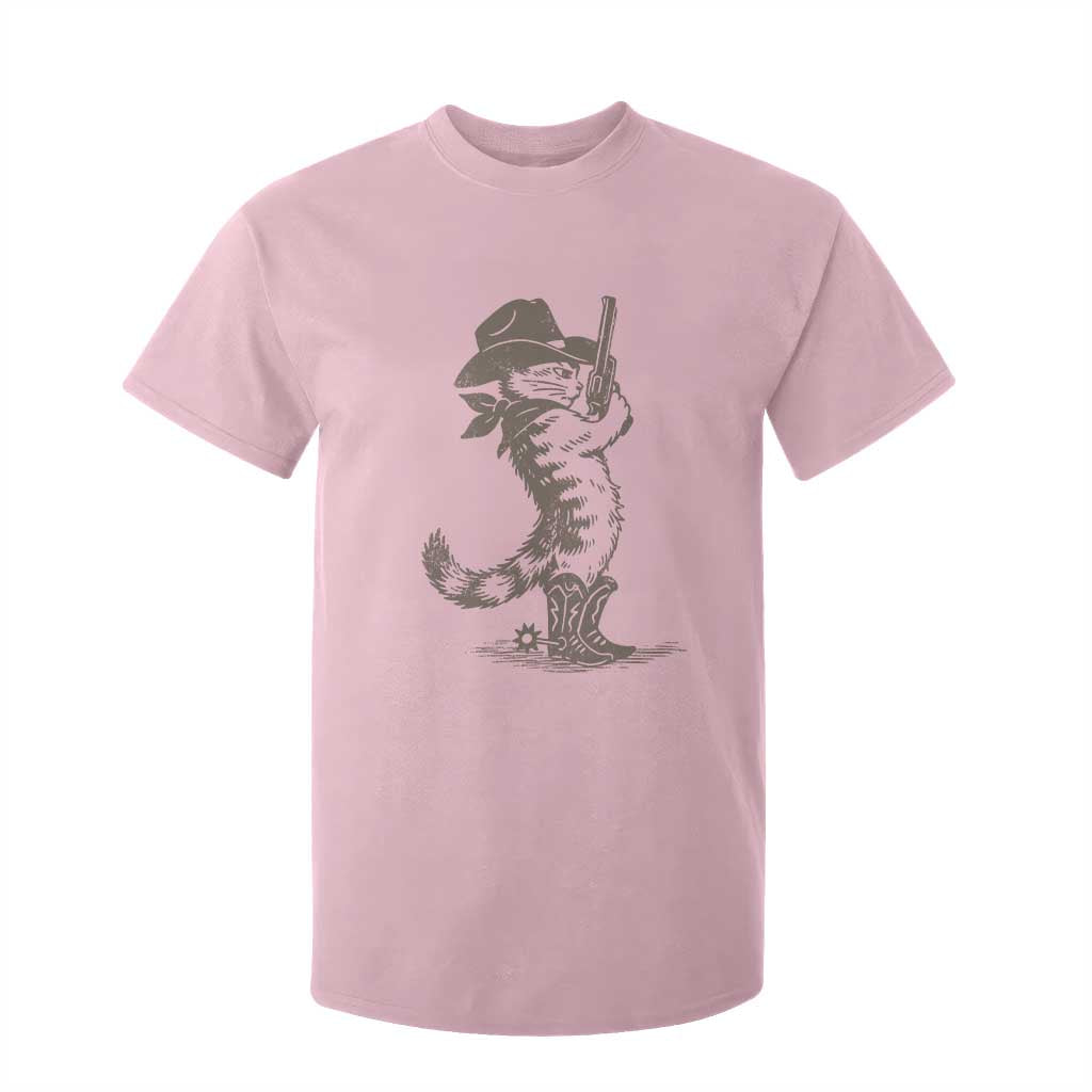 Vintage Cowboy Cat T Shirt For Kid Retro 90s Western Country Rodeo Kitten Cowgirl TS10 Light Pink Print Your Wear