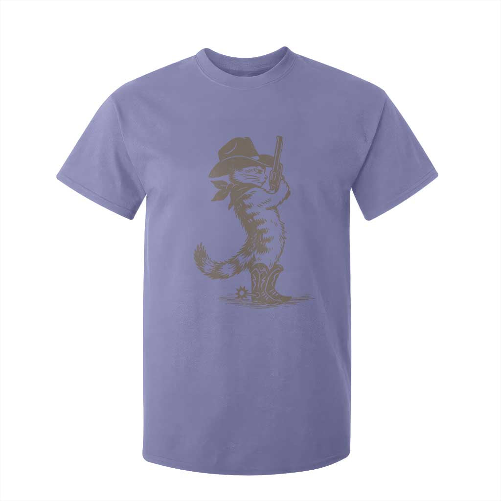 Vintage Cowboy Cat T Shirt For Kid Retro 90s Western Country Rodeo Kitten Cowgirl TS10 Violet Print Your Wear