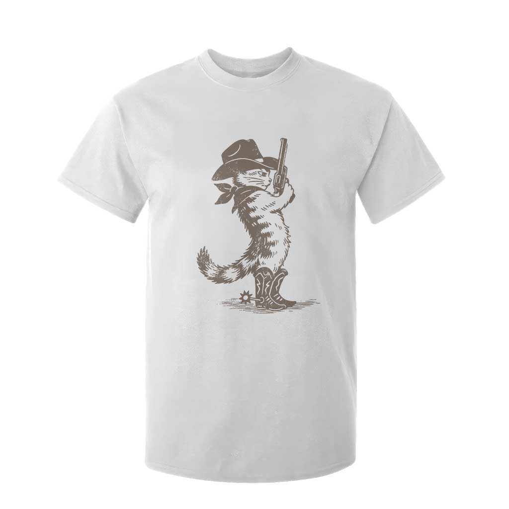 Vintage Cowboy Cat T Shirt For Kid Retro 90s Western Country Rodeo Kitten Cowgirl TS10 White Print Your Wear