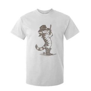 Vintage Cowboy Cat T Shirt For Kid Retro 90s Western Country Rodeo Kitten Cowgirl TS10 White Print Your Wear