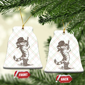 Vintage Cowboy Cat Ceramic Ornament Retro 90s Western Country Rodeo Kitten Cowgirl TS10 Print Your Wear