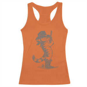Vintage Cowboy Cat Racerback Tank Top Retro 90s Western Country Rodeo Kitten Cowgirl TS10 Orange Print Your Wear