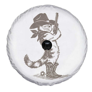 Vintage Cowboy Cat Spare Tire Cover Retro 90s Western Country Rodeo Kitten Cowgirl TS10 Print Your Wear