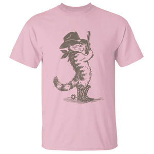 Vintage Cowboy Cat T Shirt Retro 90s Western Country Rodeo Kitten Cowgirl TS10 Light Pink Print Your Wear
