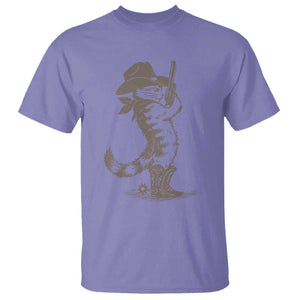 Vintage Cowboy Cat T Shirt Retro 90s Western Country Rodeo Kitten Cowgirl TS10 Violet Print Your Wear