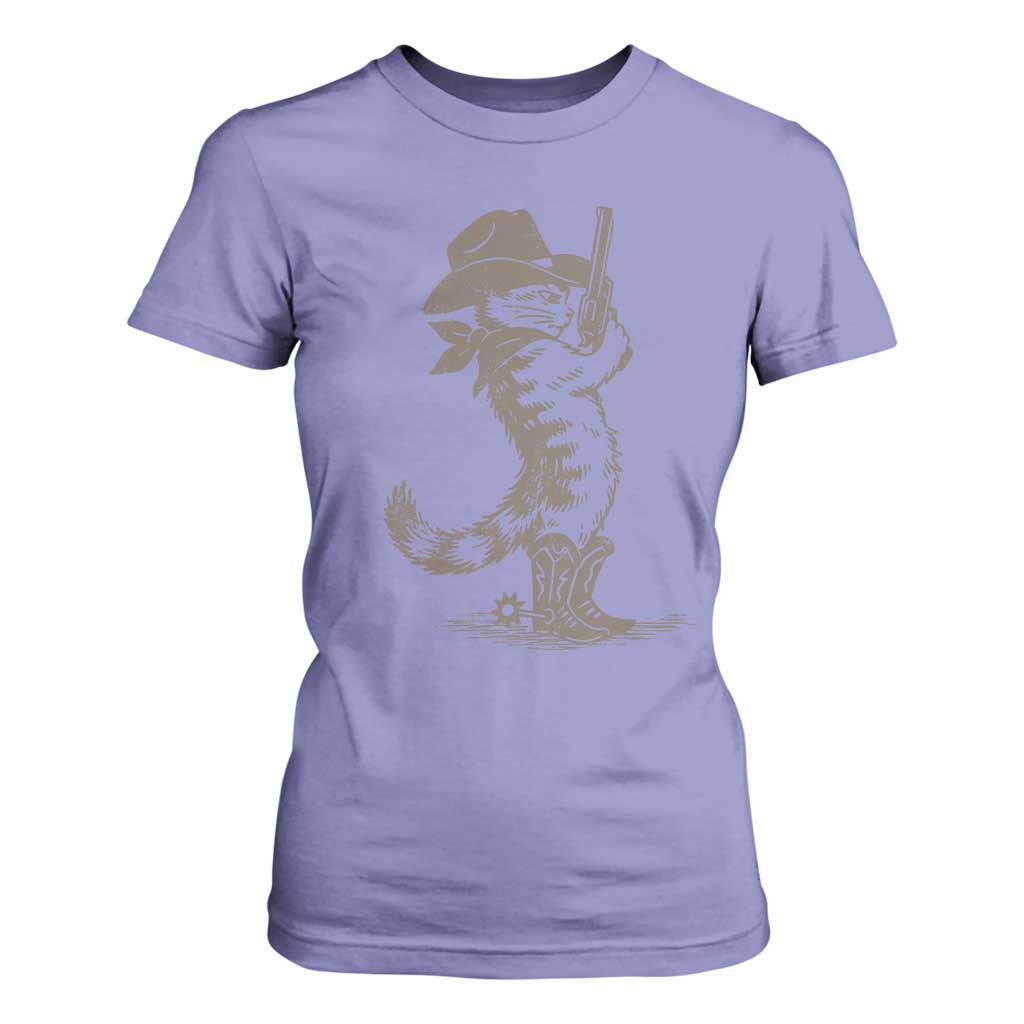 Vintage Cowboy Cat T Shirt For Women Retro 90s Western Country Rodeo Kitten Cowgirl TS10 Violet Print Your Wear