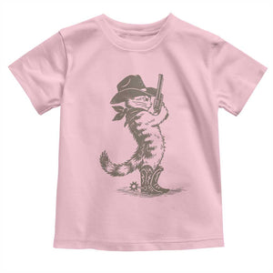 Vintage Cowboy Cat Toddler T Shirt Retro 90s Western Country Rodeo Kitten Cowgirl TS10 Light Pink Print Your Wear