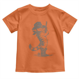 Vintage Cowboy Cat Toddler T Shirt Retro 90s Western Country Rodeo Kitten Cowgirl TS10 Orange Print Your Wear