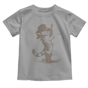 Vintage Cowboy Cat Toddler T Shirt Retro 90s Western Country Rodeo Kitten Cowgirl TS10 Sport Gray Print Your Wear