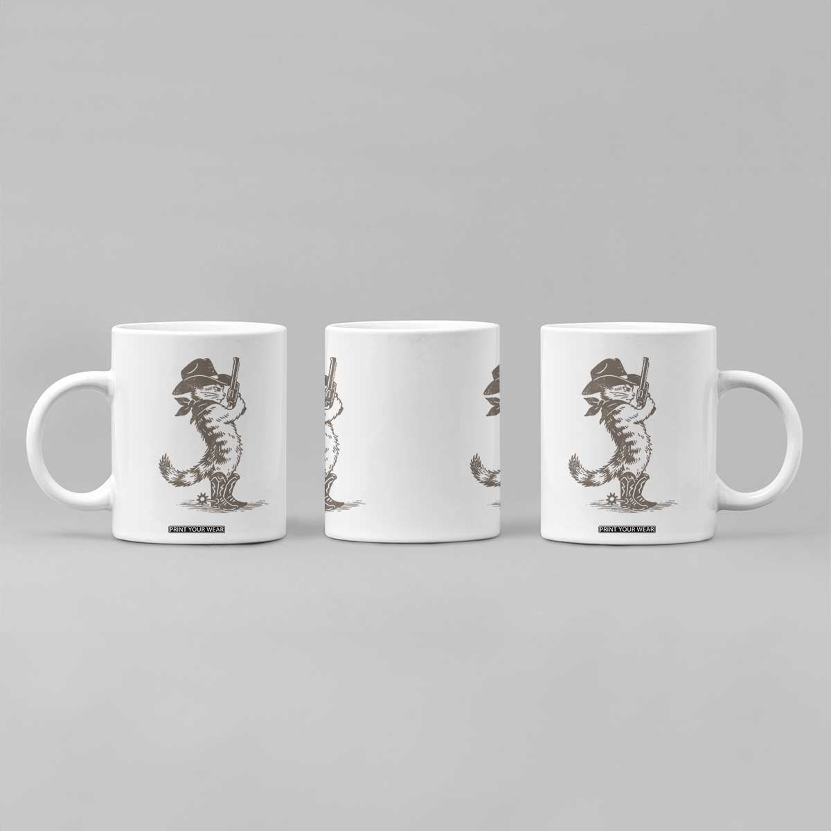 Vintage Cowboy Cat Coffee Mug Retro 90s Western Country Rodeo Kitten Cowgirl TS10 Print Your Wear