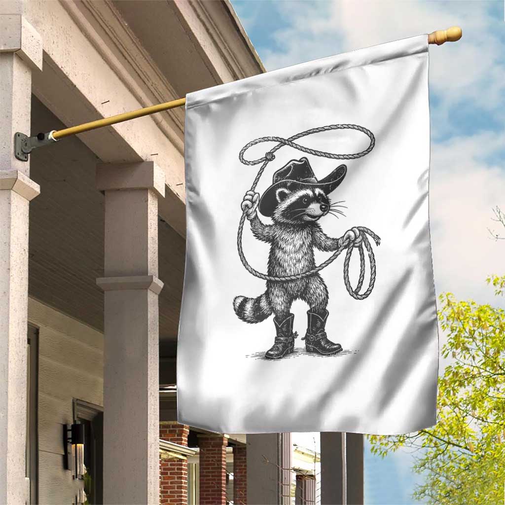 Vintage Raccoon Cowboy Garden Flag Cowgirl Trash Panda Western Country Meme TS10 Print Your Wear