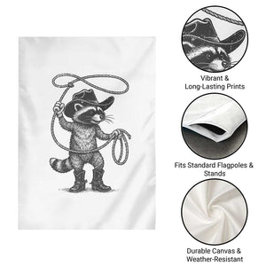 Vintage Raccoon Cowboy Garden Flag Cowgirl Trash Panda Western Country Meme TS10 Print Your Wear